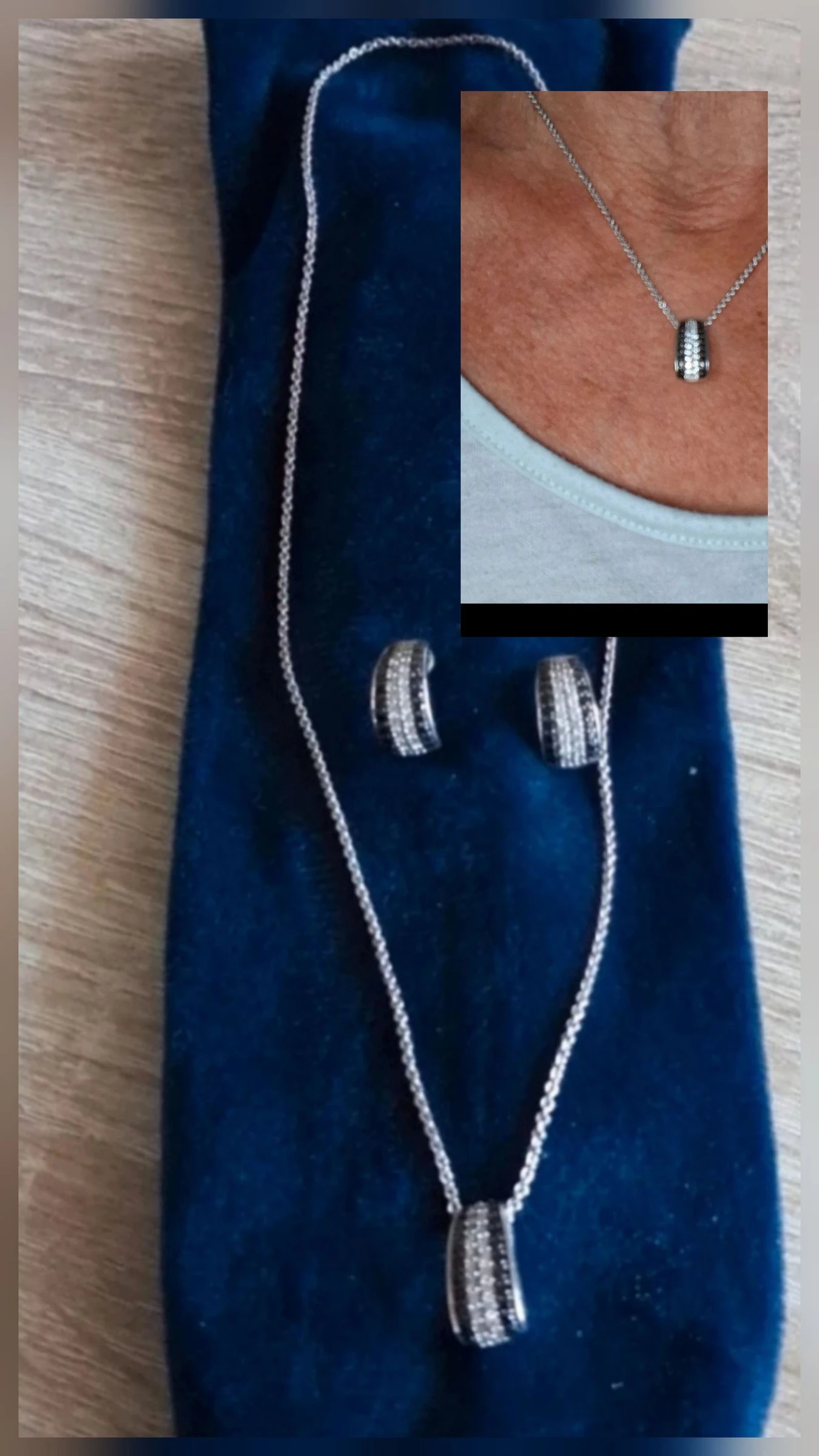 Parure argent véritable et Oxydes de zirconium 